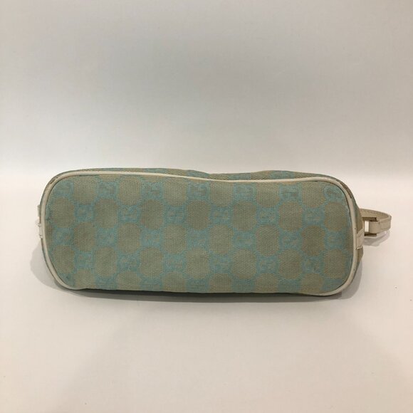 Gucci Mint GG Canvas Handbag SKU#85376 (gently used, strap edge crack) - Picture 4 of 12